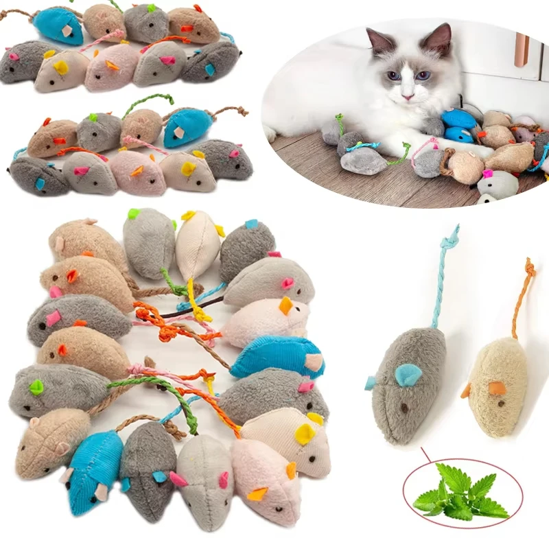 Catnip Interactive Plush Mouse - 5 unidades de juguetes para gatos