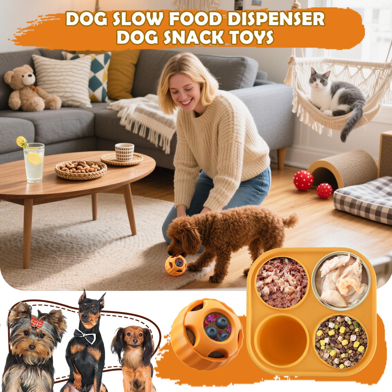 Dog Puzzle Feeder Toy - Juguetes dispensadores de golosinas para perros,