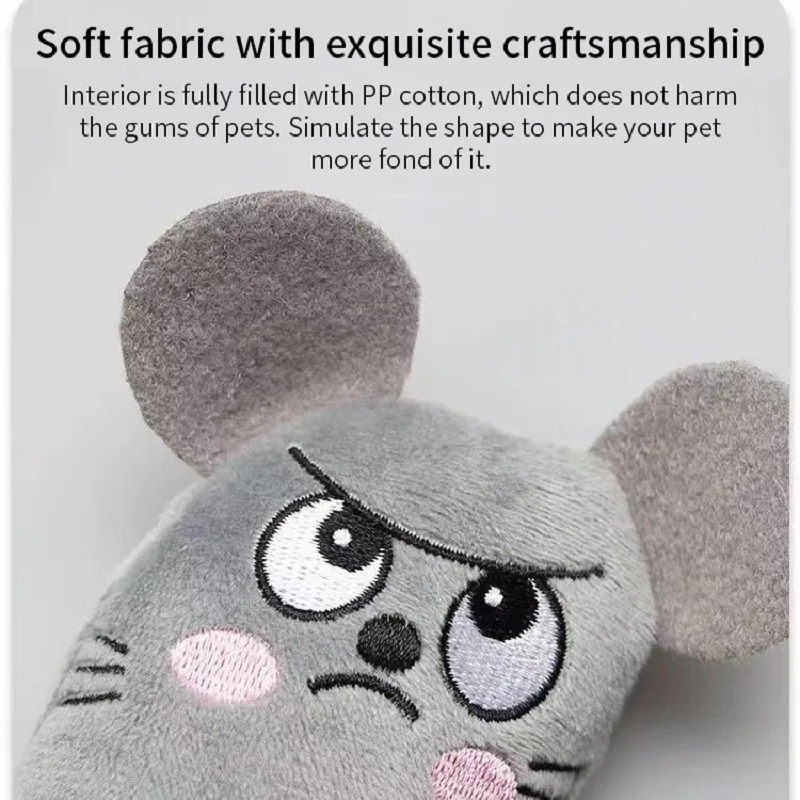 Catnip Interactive Plush Mouse - Lindos juguetes para gatos, divertidos juguetes