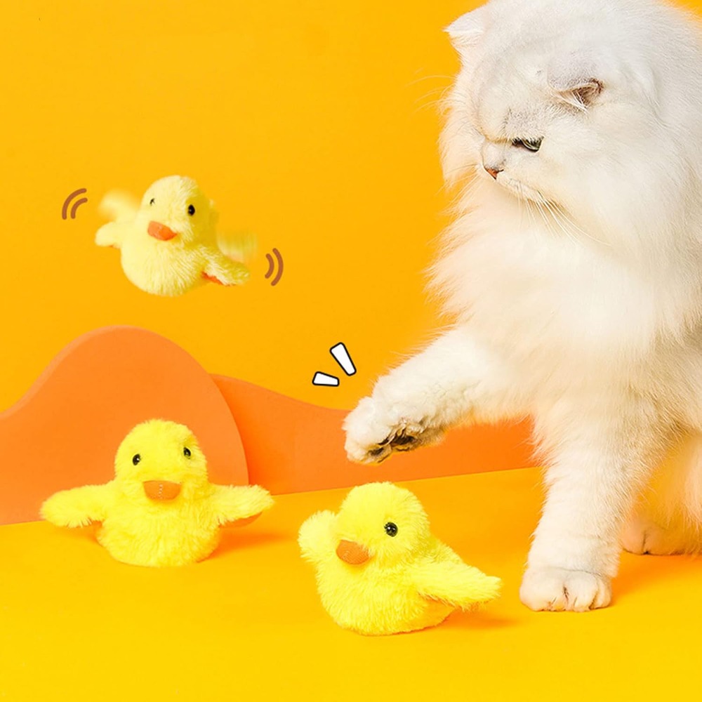 Catnip Interactive Plush Mouse - Juguete Eléctrico Interactivo para Gatos, Pato