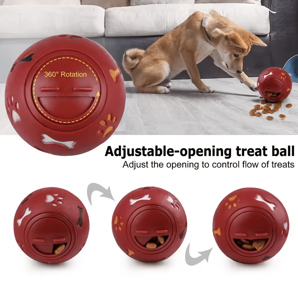 Rubber Treat Dispensing Dog Toy - Pelota Dispensadora de Comida para Perros,
