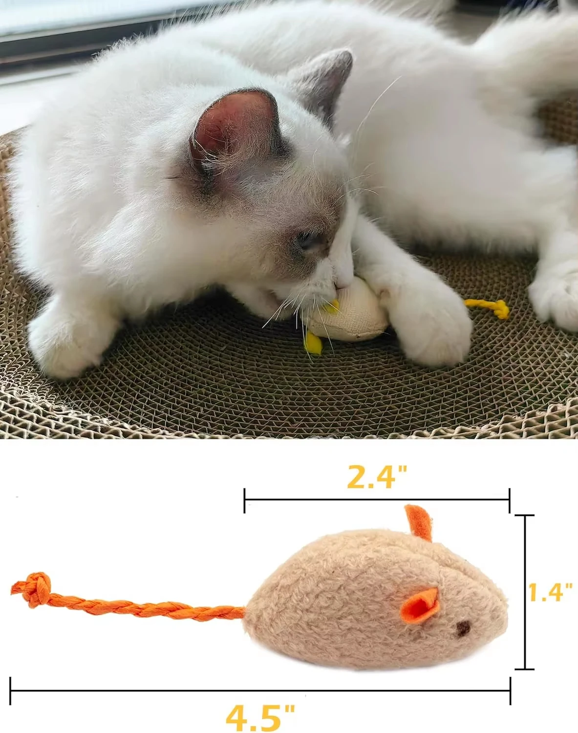 5 unidades de juguetes para ga - Catnip Interactive Plush Mouse reseña y precio