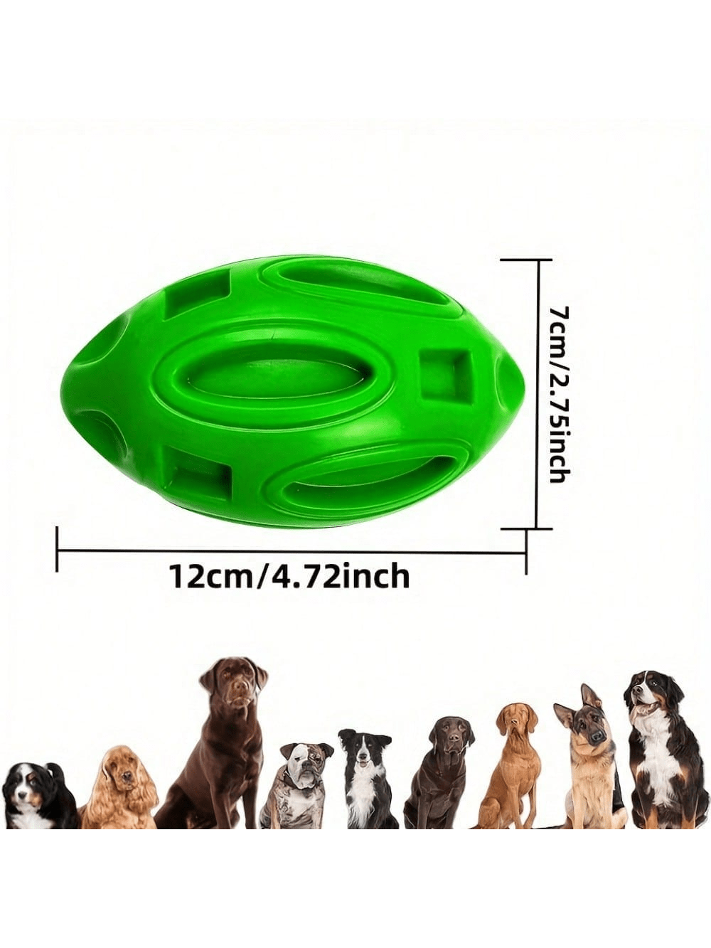 1 unidad de pelota de rugby ch - Indestructible Dog Chew Toy reseña y precio