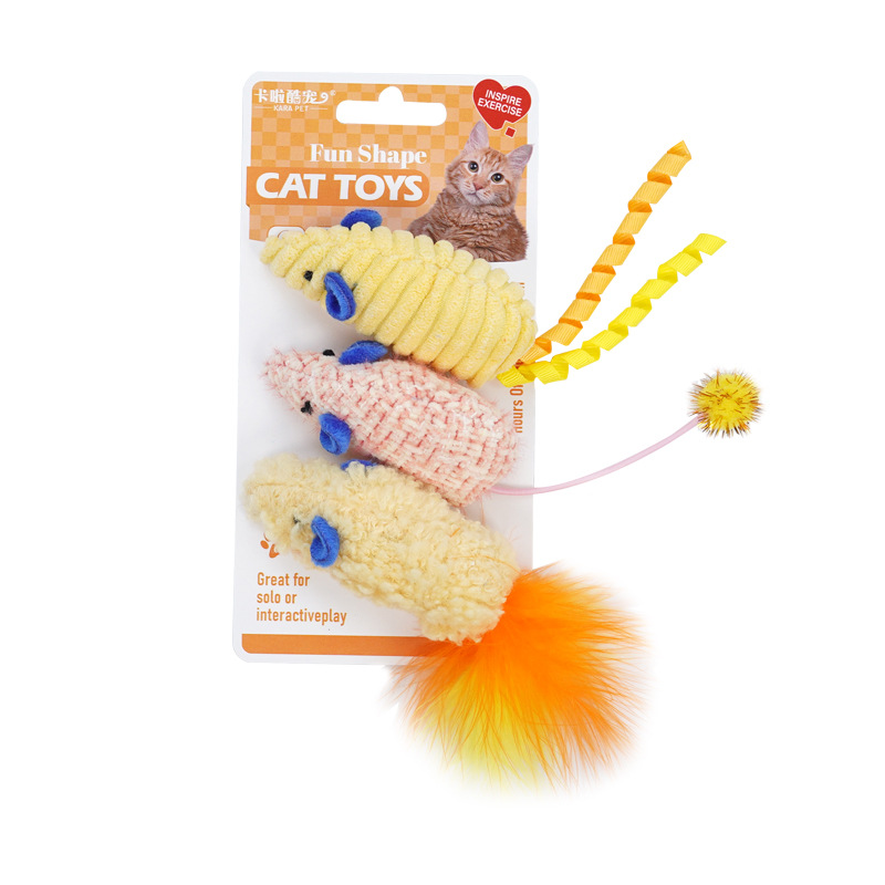 Juguetes para gatos, 3 uds., r - Catnip Interactive Plush Mouse reseña y precio