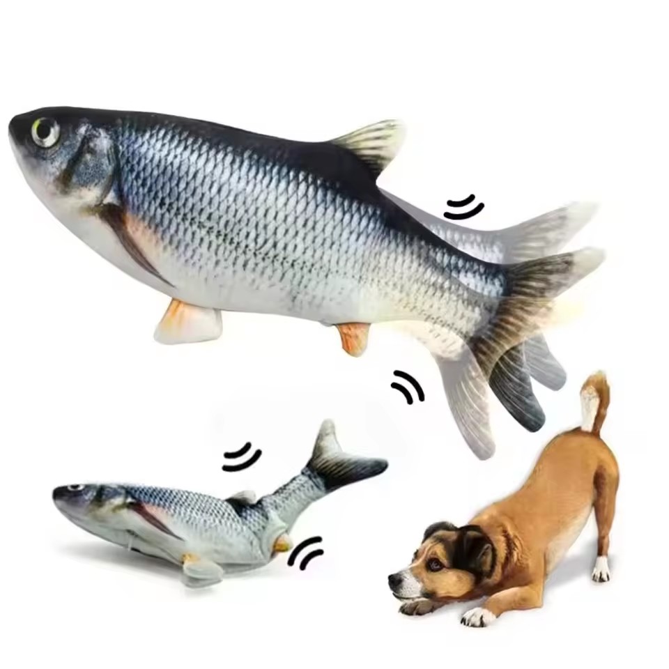 Juguete para Perros y Gatos, P - Electric Floppy Fish Dog Toy reseña y precio