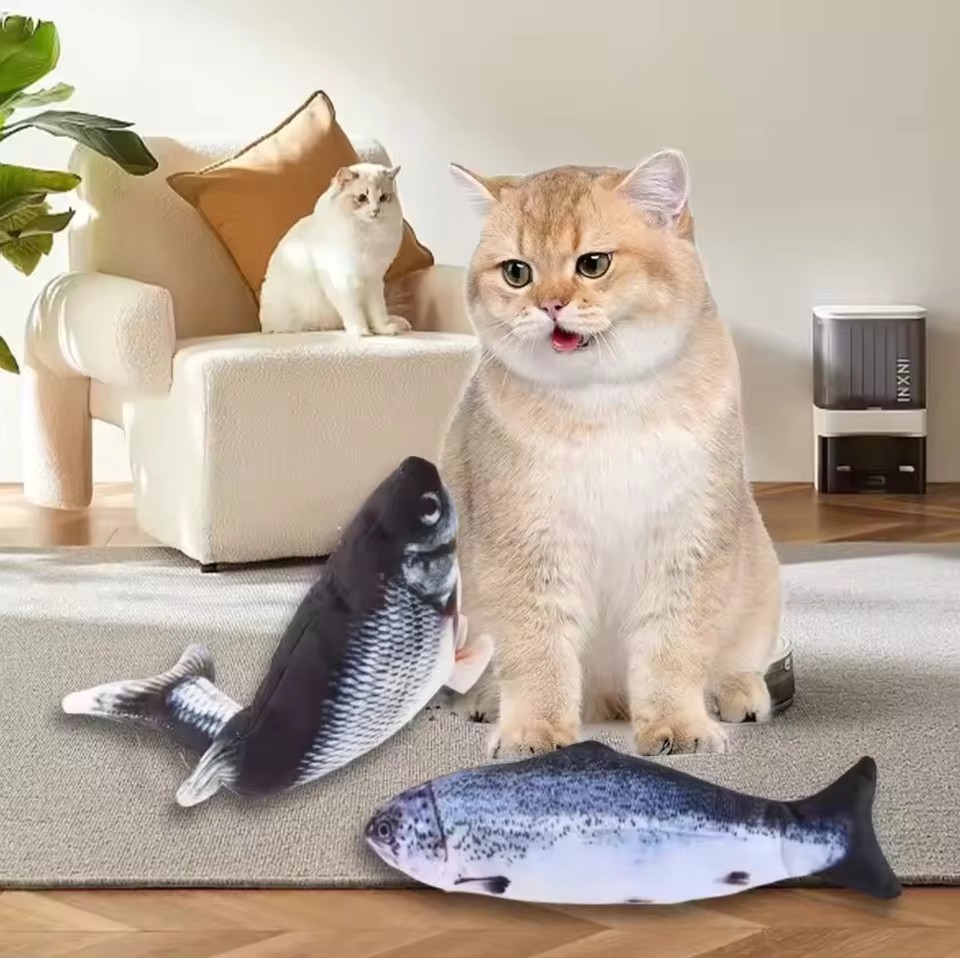 Juguete para Perros y Gatos, P - Electric Floppy Fish Dog Toy reseña y precio
