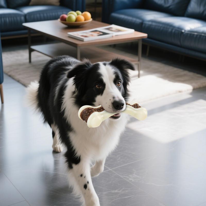 Juguete interactivo para hueso - Teeth Cleaning Dog Chew Bone reseña y precio