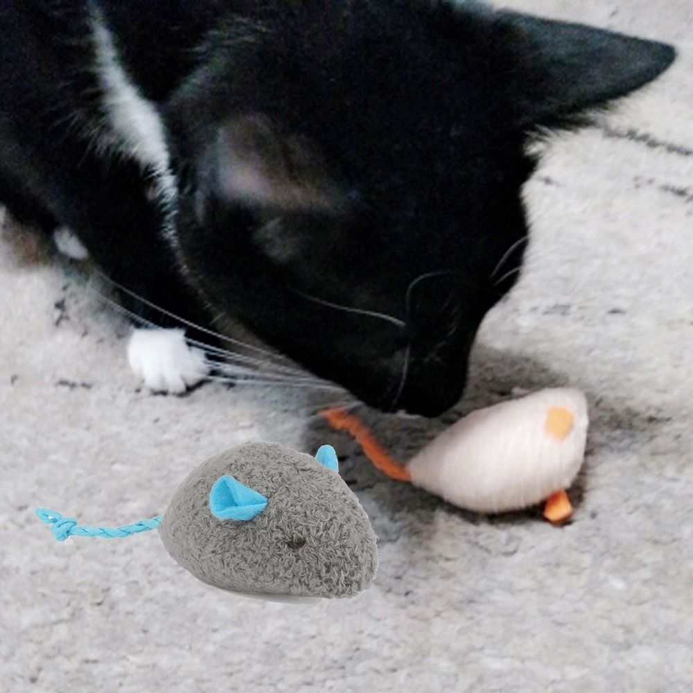 2 uds divertido peluche suave  - Catnip Interactive Plush Mouse reseña y precio