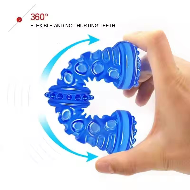 Juguete de goma chirriante par - Teeth Cleaning Dog Chew Bone reseña y precio