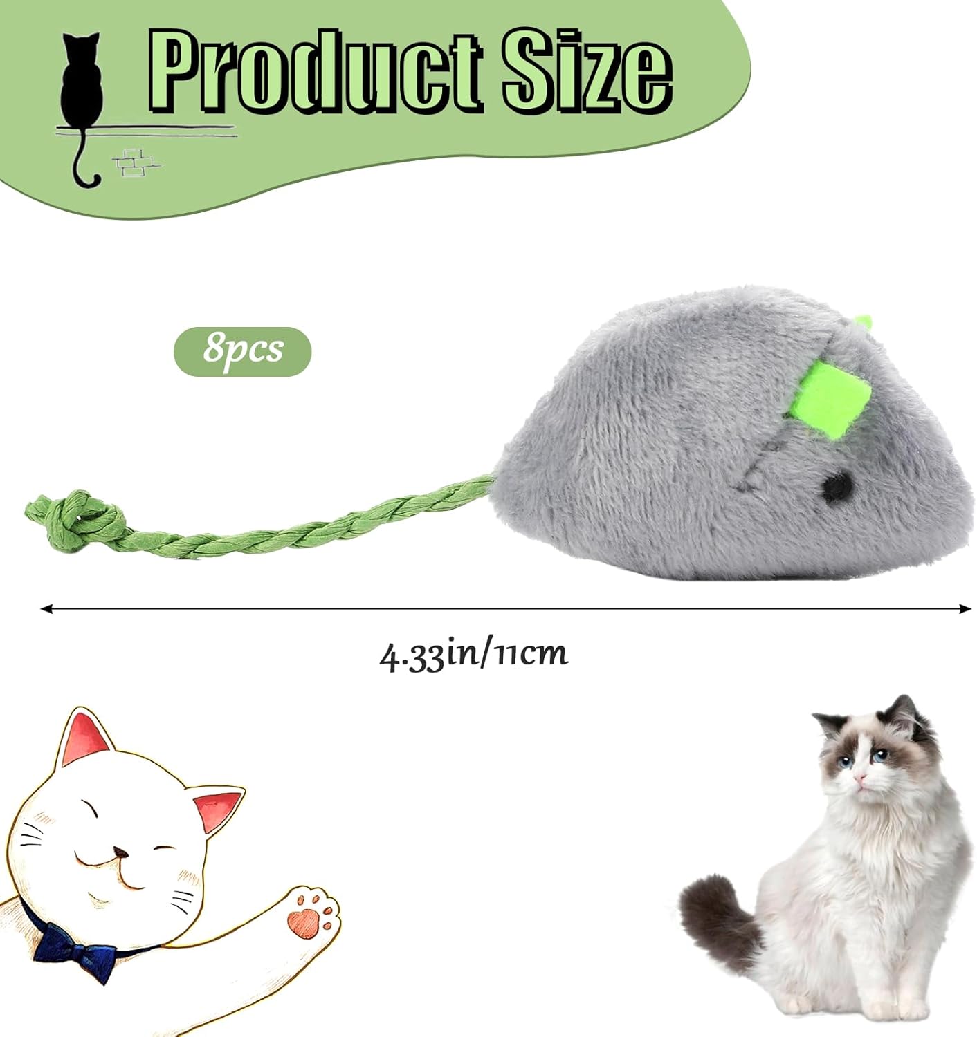8 juguetes interactivos para g - Catnip Interactive Plush Mouse reseña y precio