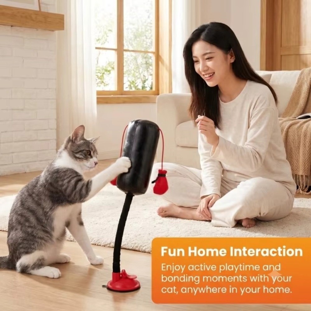 Juguete de boxeo para gatos co - Interactive Squeaky Plush Dog Toy reseña y precio