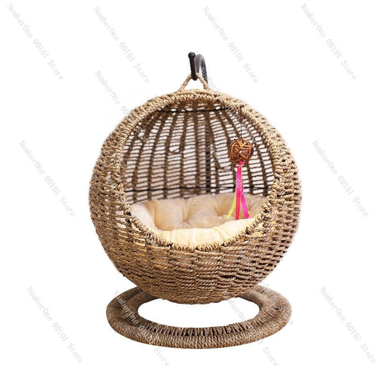 Cama Colgante Redonda de Ratán - Pet Beds reseña y precio