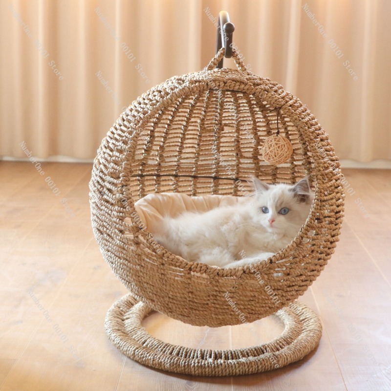 Cama Colgante Redonda de Ratán - Pet Beds reseña y precio