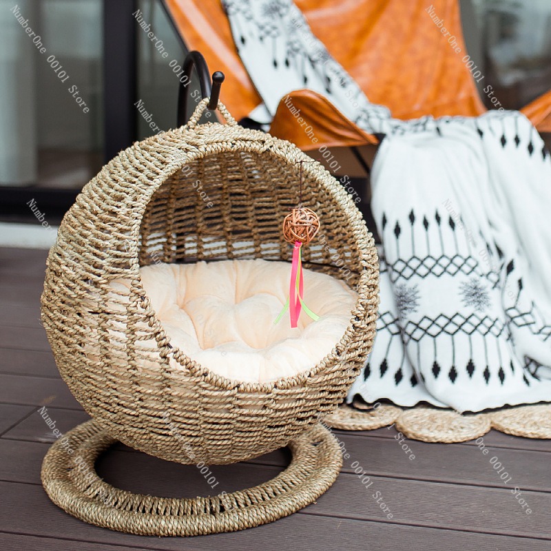 Cama Colgante Redonda de Ratán - Pet Beds reseña y precio