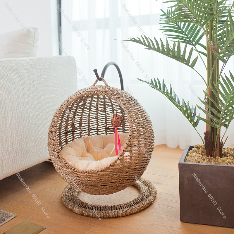 Cama Colgante Redonda de Ratán - Pet Beds reseña y precio