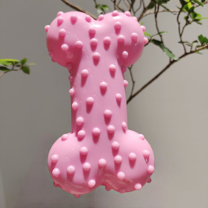 Juguete para perros, sonido de - Teeth Cleaning Dog Chew Bone reseña y precio