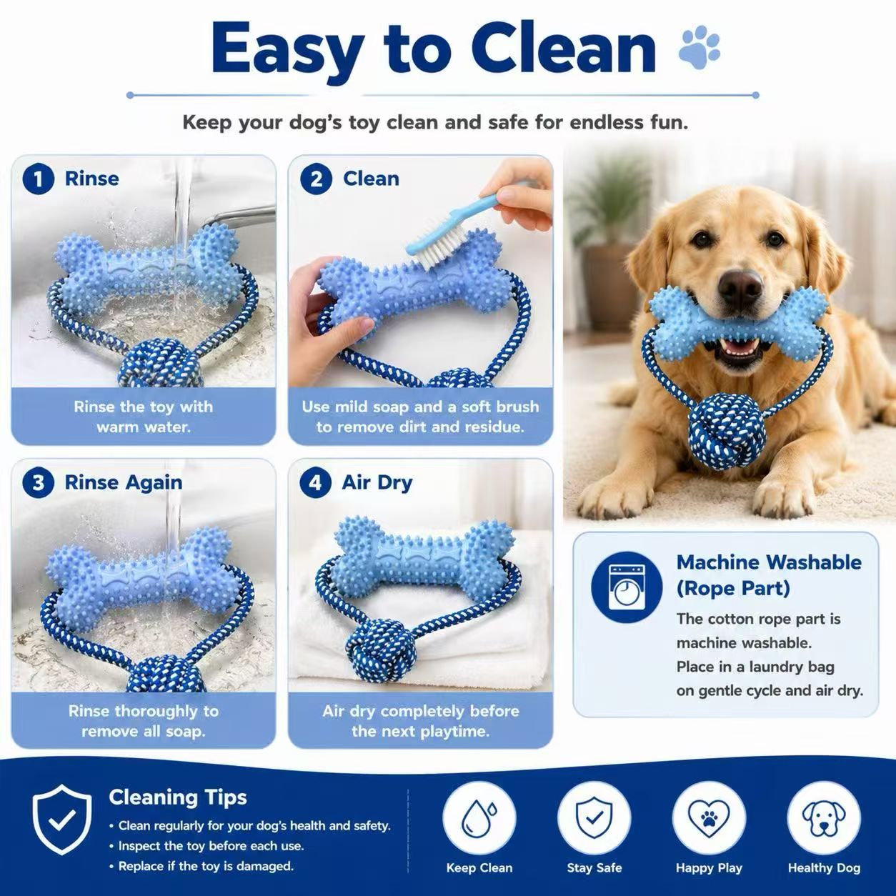 Juguetes para masticar para pe - Dog Rope Toy Aggressive Chewers reseña y precio